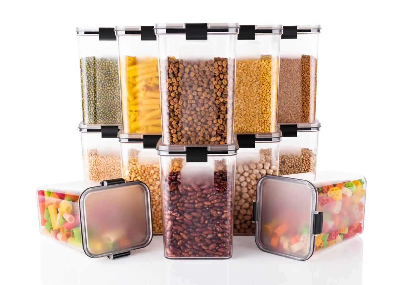 DNkitch 4 Pcs Airtight 1200ml Plastic Container Set for Kitchen Storage Container