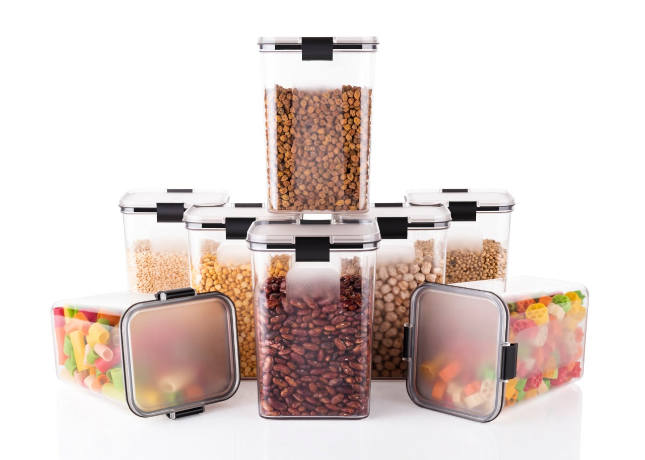 DNkitch 4 Pcs Airtight 1200ml Plastic Container Set for Kitchen Storage Container